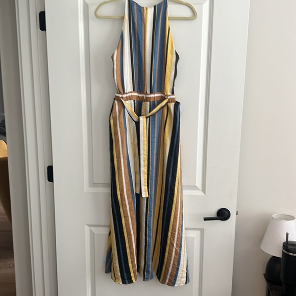 Sandro taila striped linen-blend maxi dress Size - 38/US 6 - Picture 8 of 16